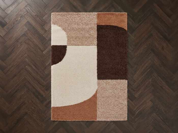 Tapis poils longs SORELLA motif graphique