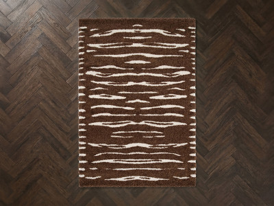 Tapis poils longs TAVARO motif abstrait
