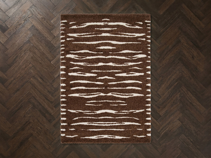 Tapis poils longs TAVARO motif abstrait