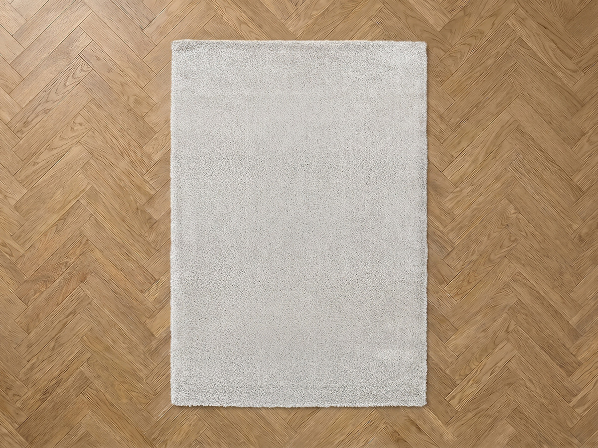 Tapis poils longs SHONNA uni gris clair — vue 5