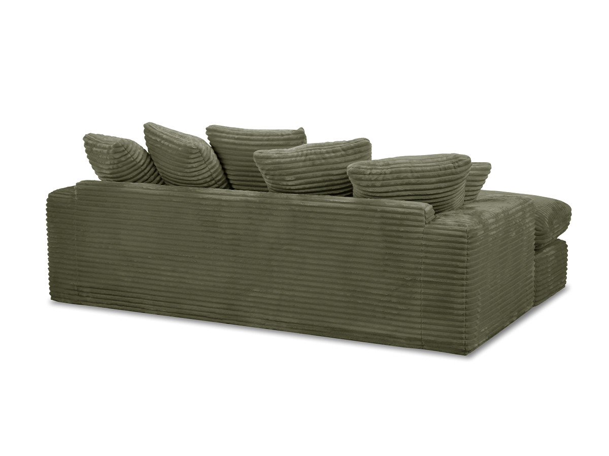 3-zits love seat NEVADA met diepe zitting in zachte grove ribstof