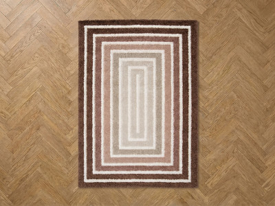 Tapis poils longs LYZZO motif graphique