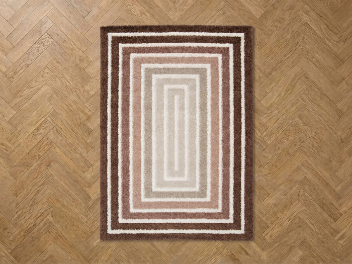 Tapis poils longs LYZZO motif graphique