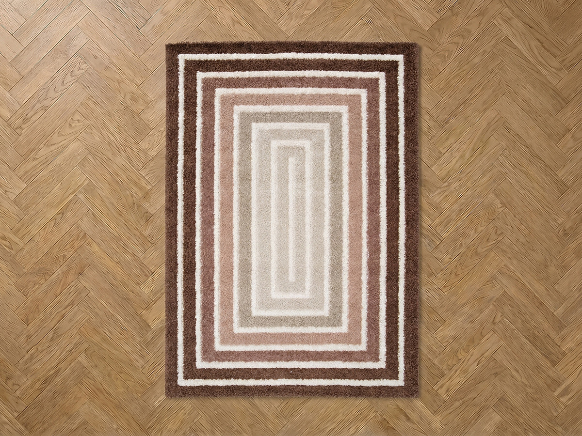 Tapis poils longs LYZZO motif graphique