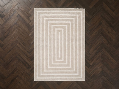 Tapis poils longs LYZZO motif graphique