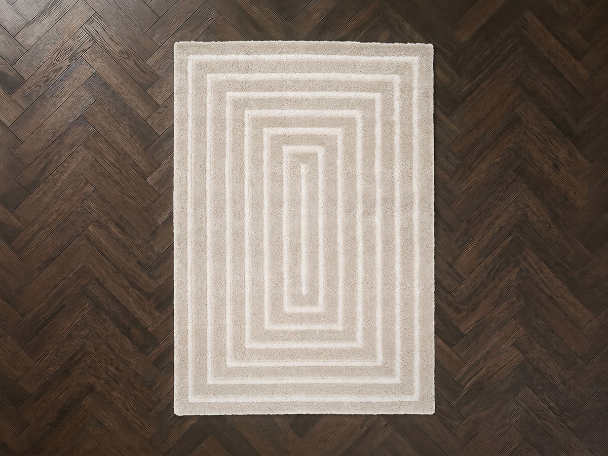 Tapis poils longs LYZZO motif graphique