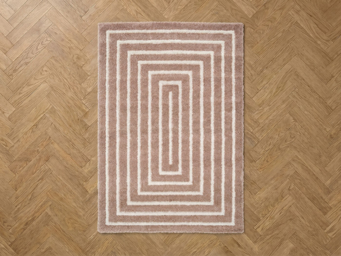 Tapis poils longs LYZZO motif graphique