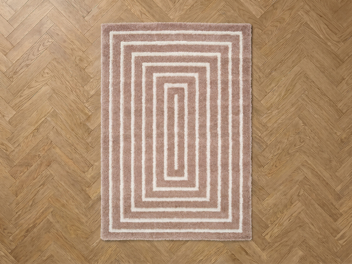 Tapis poils longs LYZZO motif graphique