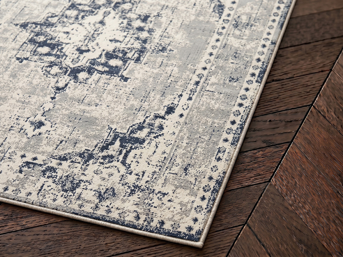 Tapis poils ras MINERVA vintage gris — vue 4