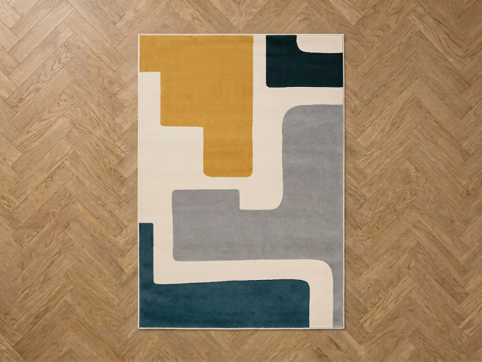 Tapis poils ras MONIQUE motif abstrait