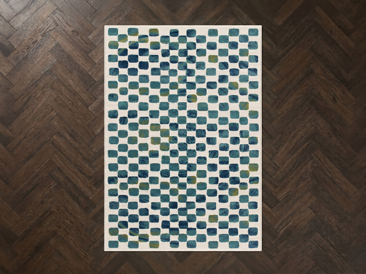 Tapis poils courts MUZA motif graphique