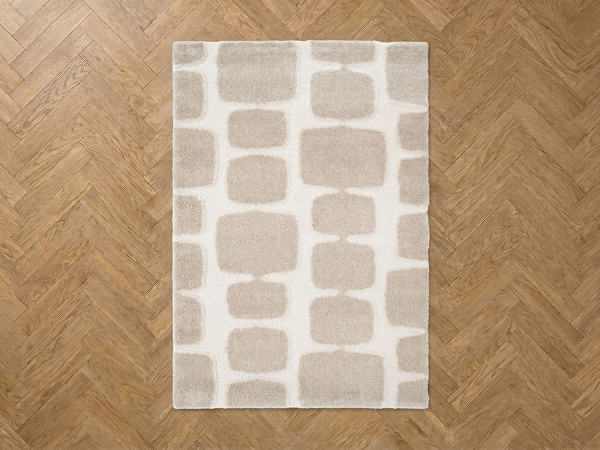 Tapis poils longs CHINO motif abstrait