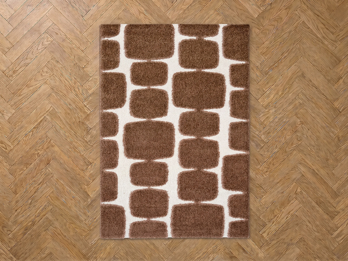 Tapis poils longs CHINO motif abstrait