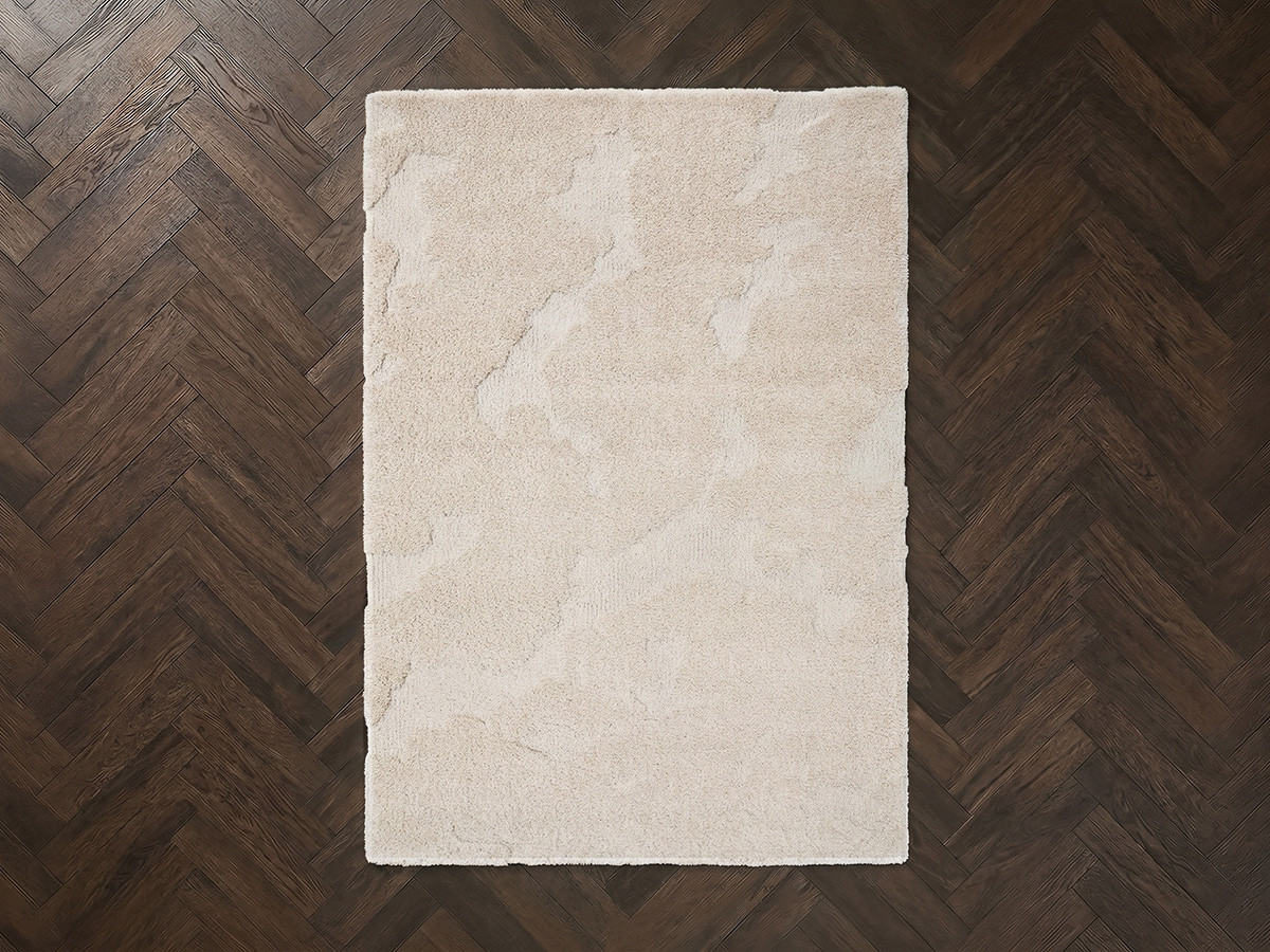 Tapis poils longs EMBREN motif abstrait