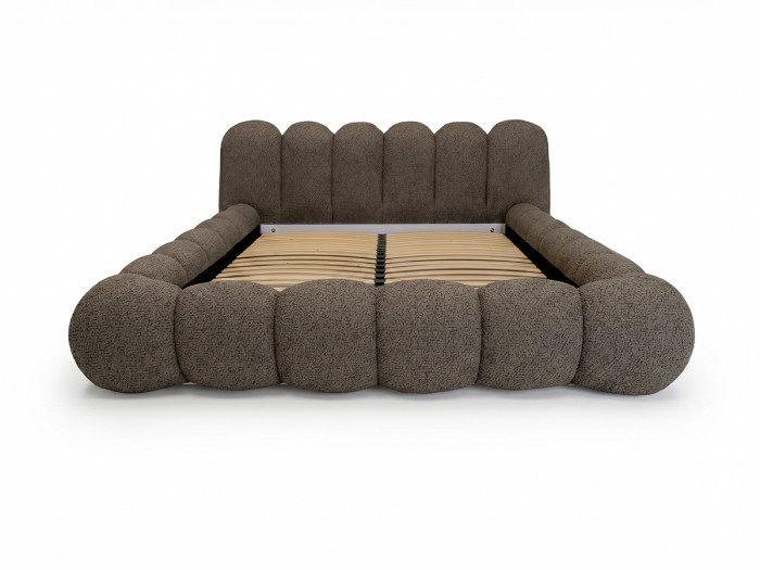 Lit bas BOBBY tissu chiné