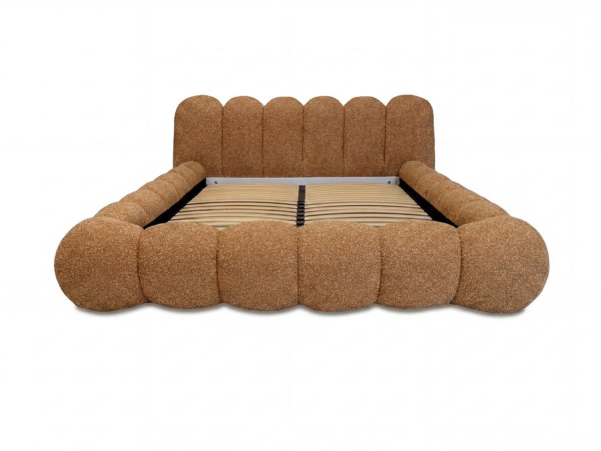 Laag bed BOBBY in gemêleerde stof