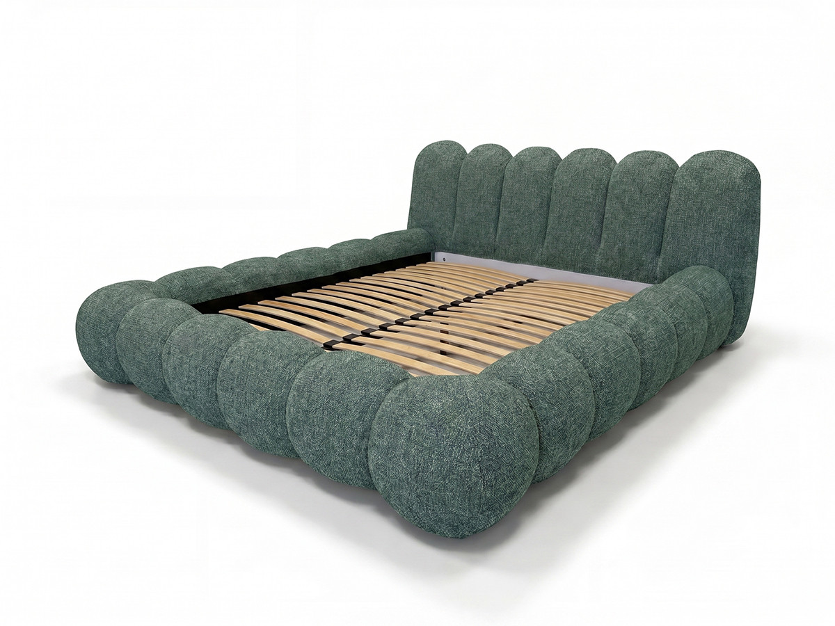 Laag bed BOBBY in gemêleerde stof