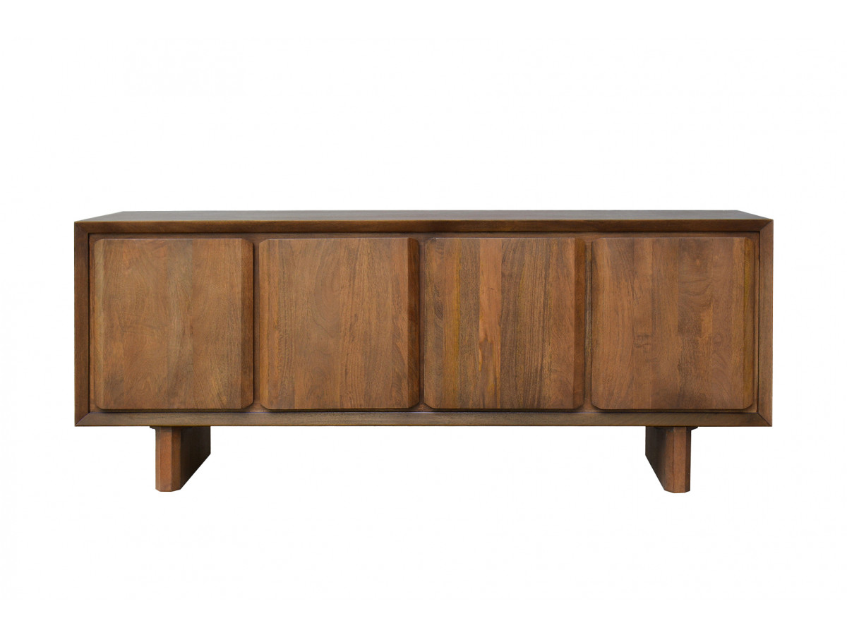 Dressoir 4 deuren 200 cm BELLECOUR massief mangohout