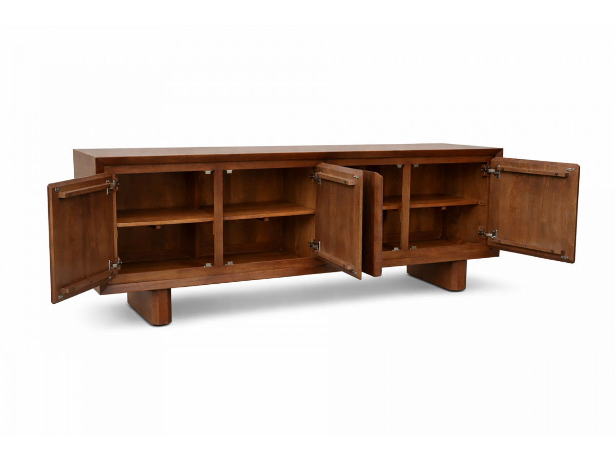 Dressoir 4 deuren 200 cm BELLECOUR massief mangohout