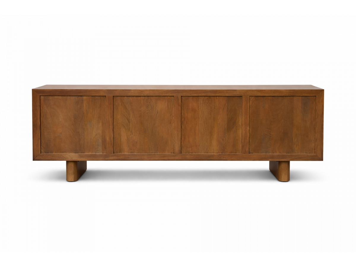 Dressoir 4 deuren 200 cm BELLECOUR massief mangohout
