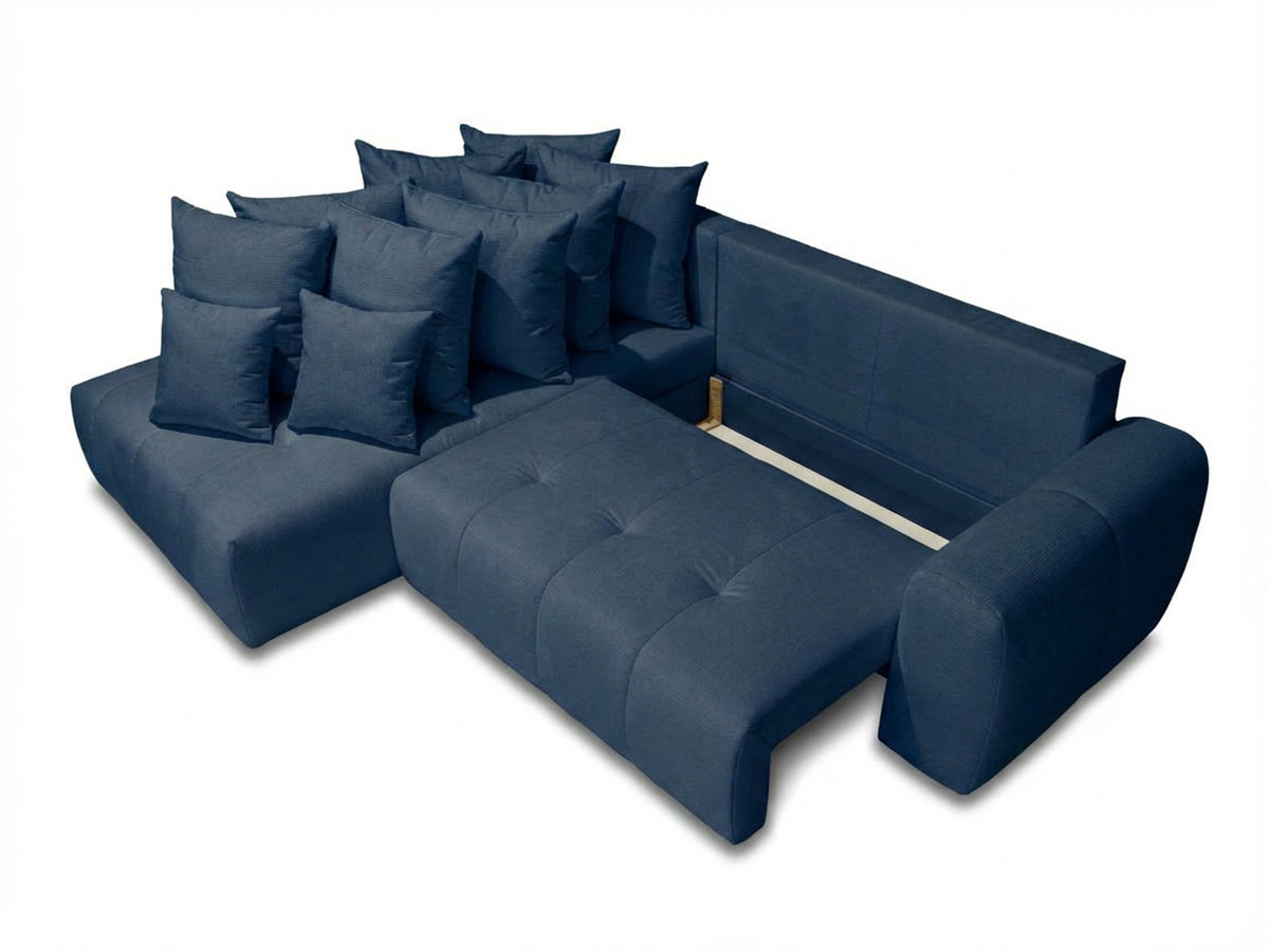 Canapé d'angle L convertible coffre ROXELANE tissu chiné