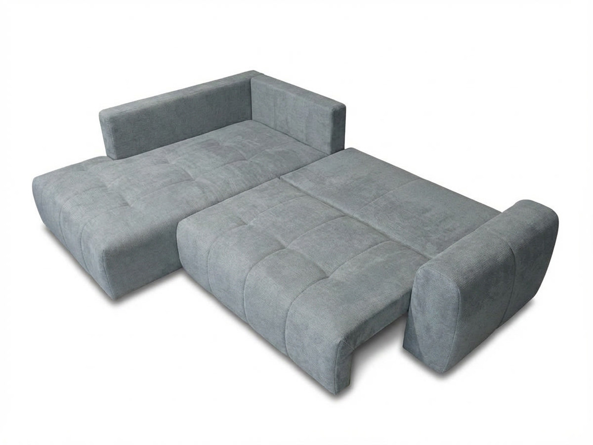 Canapé d'angle L convertible coffre ROXELANE tissu chiné