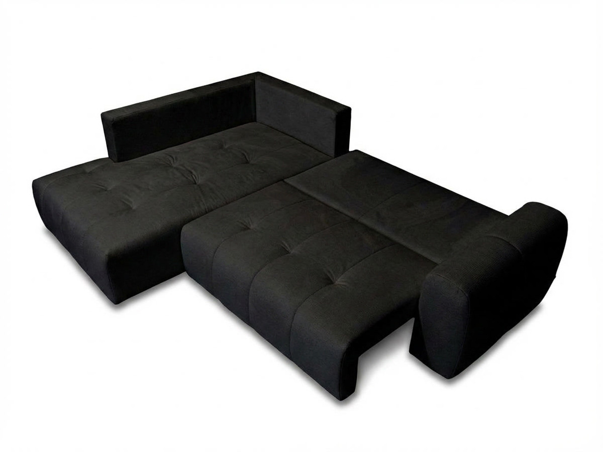 Canapé d'angle L convertible coffre ROXELANE tissu chiné