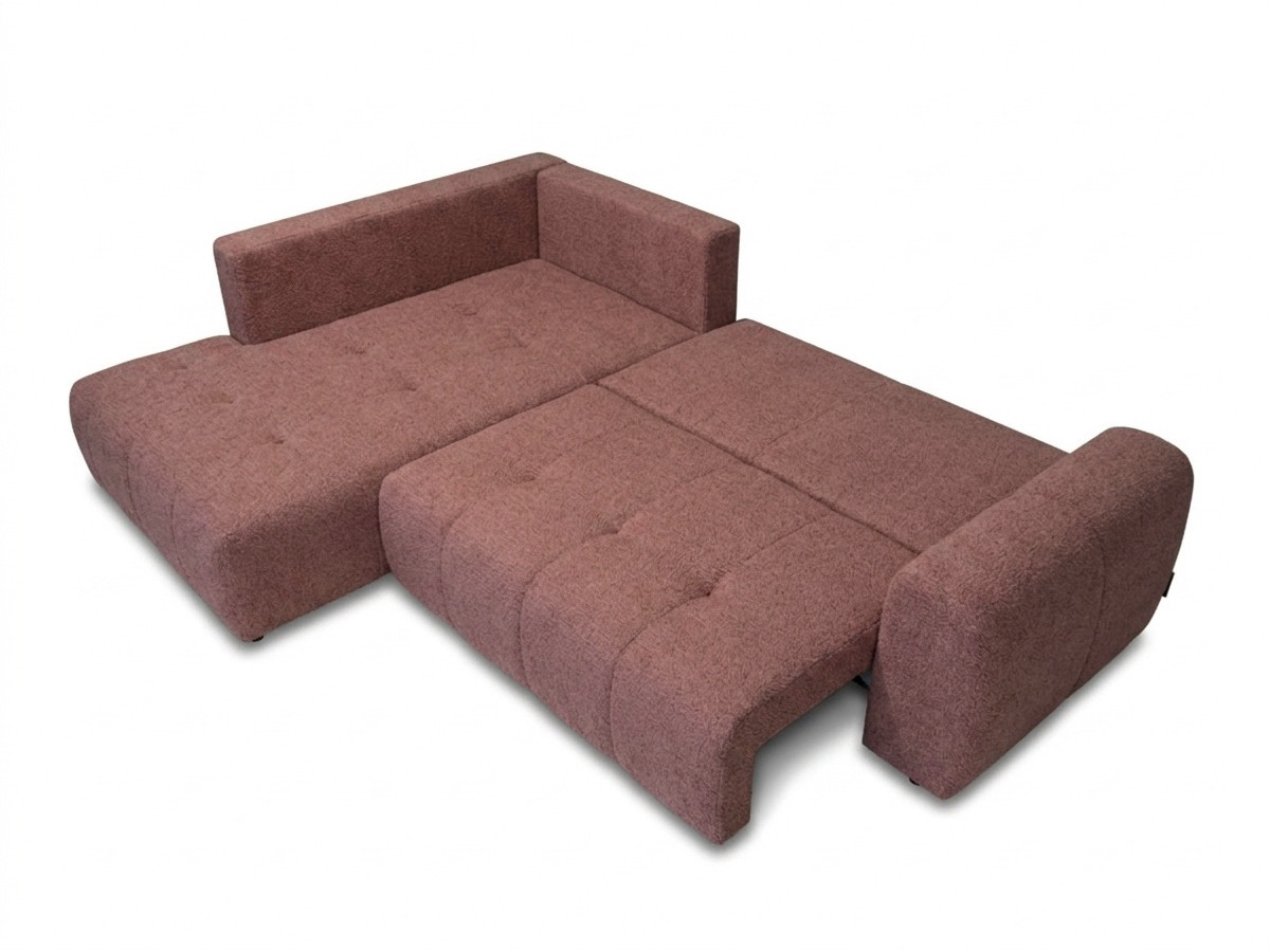 Canapé d'angle L convertible coffre ROXELANE tissu chiné