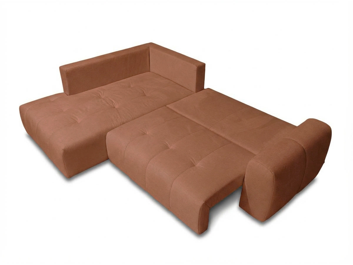Canapé d'angle L convertible coffre ROXELANE tissu chiné