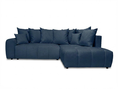 Canapé d'angle L convertible coffre ROXELANE tissu chiné