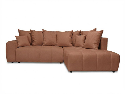 Canapé d'angle L convertible coffre ROXELANE tissu chiné