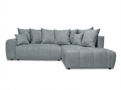 Canapé d'angle L convertible coffre ROXELANE tissu chiné