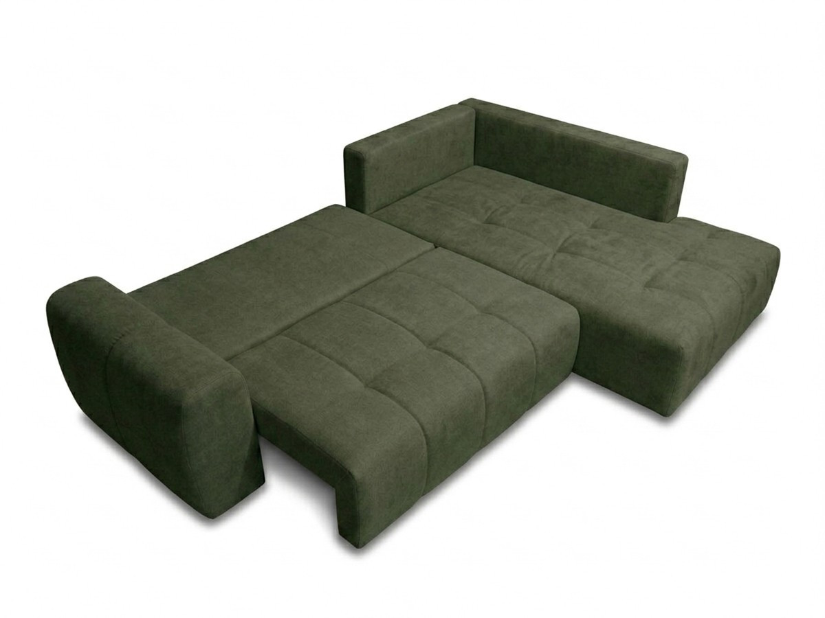 Canapé d'angle L convertible coffre ROXELANE tissu chiné