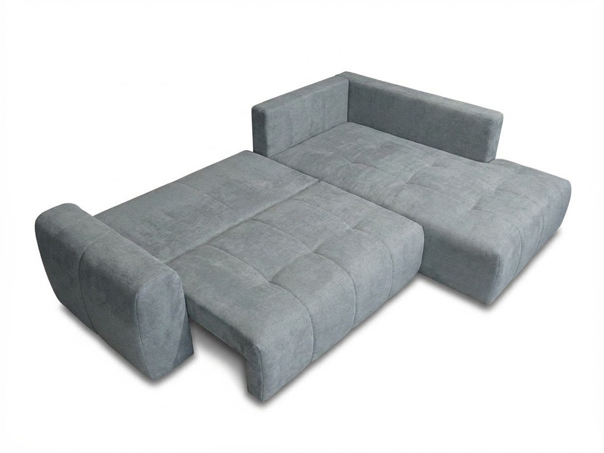 Canapé d'angle L convertible coffre ROXELANE tissu chiné