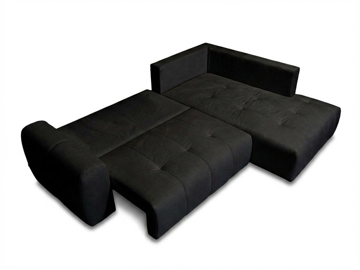 Canapé d'angle L convertible coffre ROXELANE tissu chiné