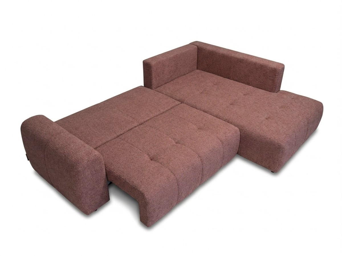 Canapé d'angle L convertible coffre ROXELANE tissu chiné