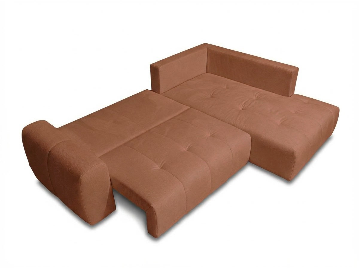 Canapé d'angle L convertible coffre ROXELANE tissu chiné