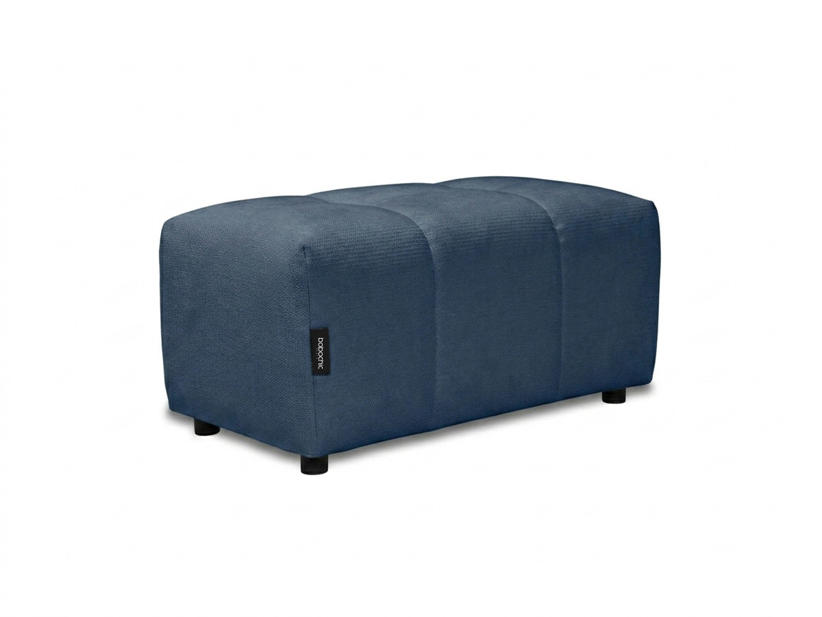Canapé panoramique convertible ROXELANE tissu chiné avec pouf