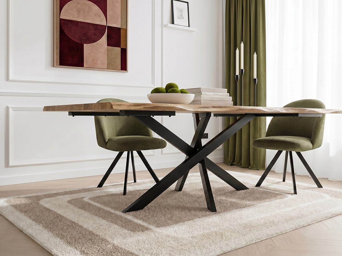 Table à manger extensible ZELIE chêne massif — vue 6