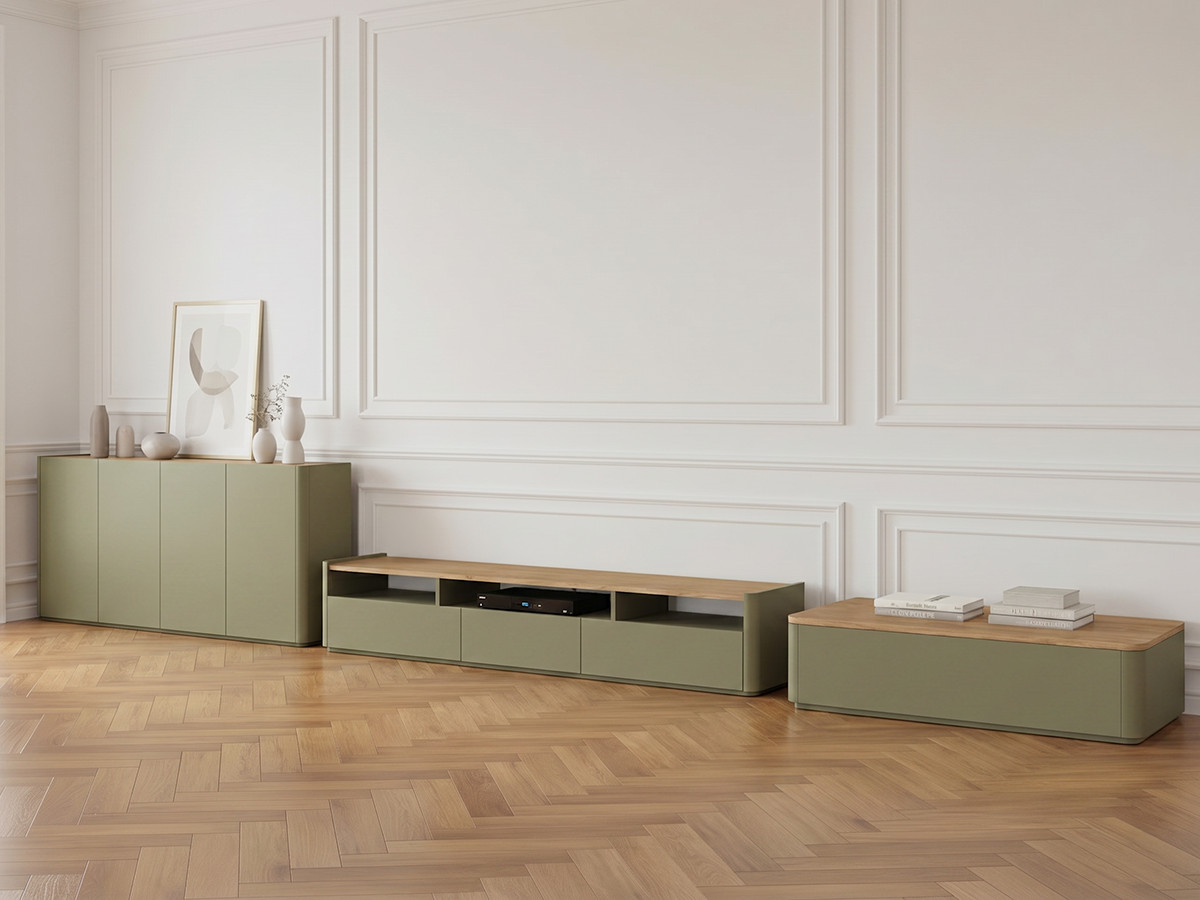 Ensemble ANYRA avec buffet 200 cm + meuble TV 200 cm + table basse avec tiroirs