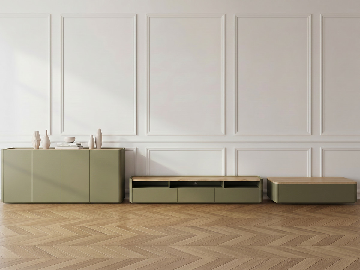 Ensemble ANYRA avec buffet 200 cm + meuble TV 200 cm + table basse avec tiroirs