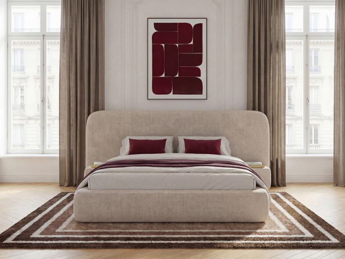 Lit coffre AURAE avec chevets intégrés