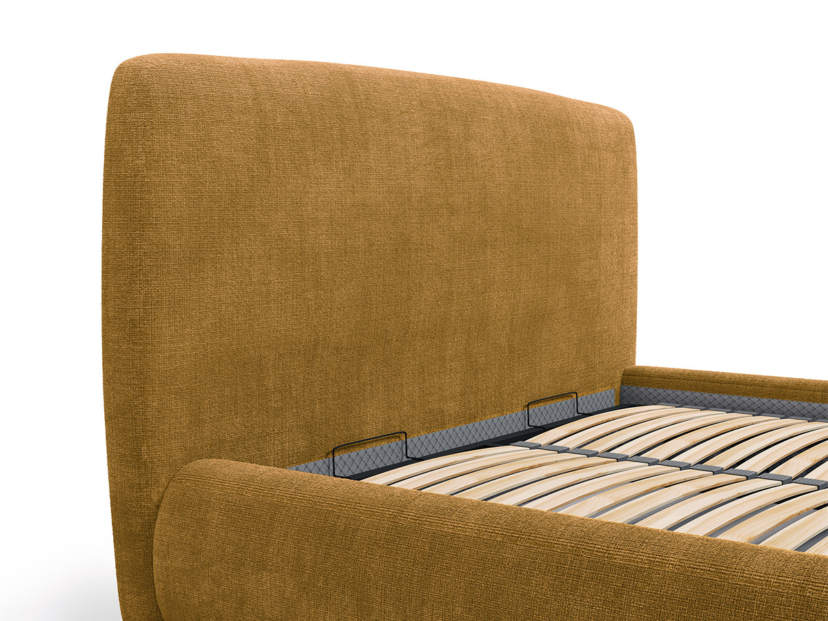 Boxspringbed ELIXA met opbergruimte in getextureerde stof