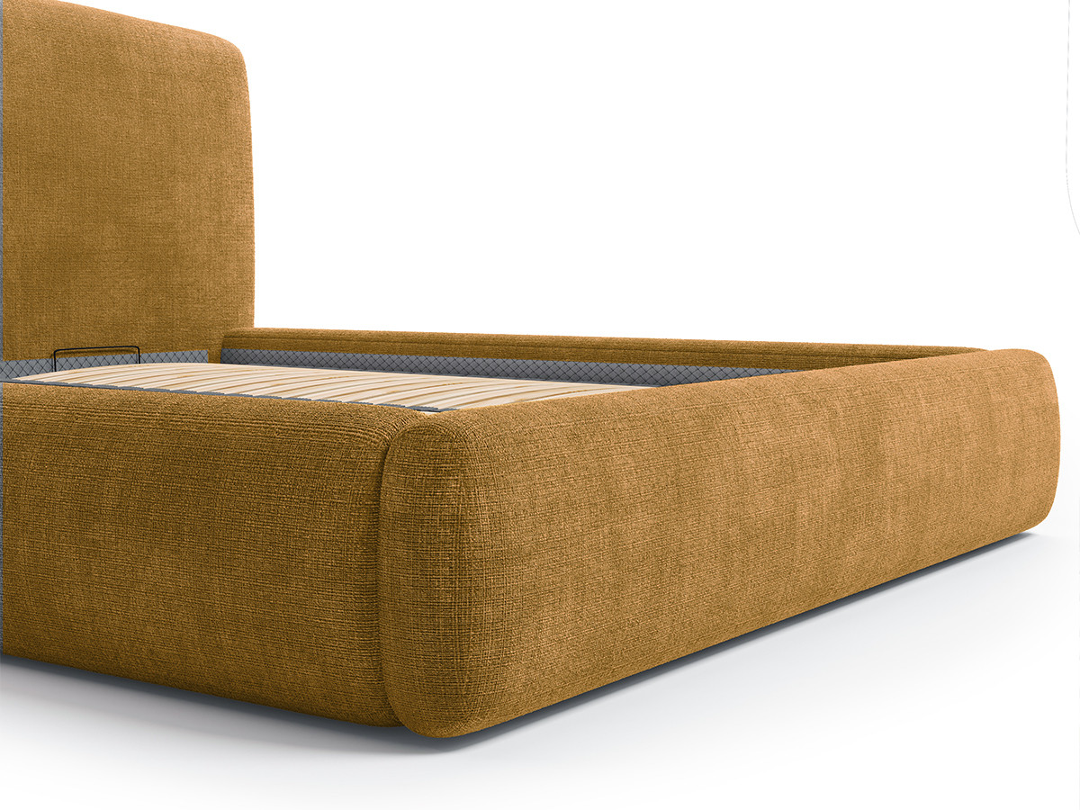 Boxspringbed ELIXA met opbergruimte in getextureerde stof
