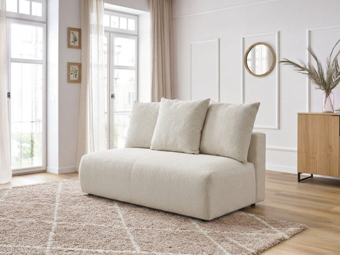 Chauffeuse 2 places sans accoudoir pour canapé modulable VOLTAIRE tissu chiné