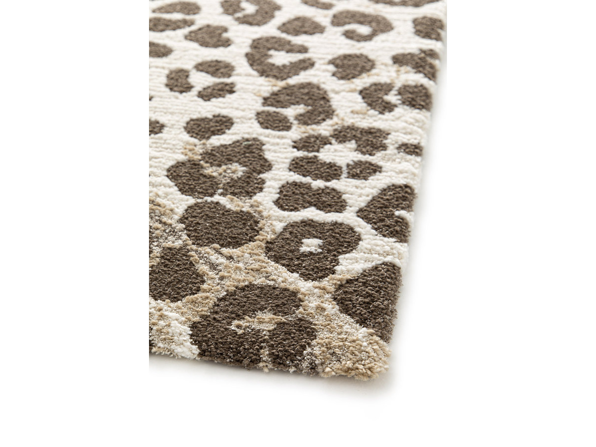 Tapis poils courts LEONE motif léopard beige — vue 6