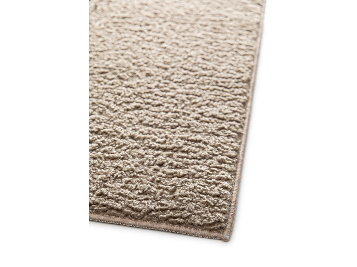 Tapis poils courts NOBU uni effet bouclette beige — vue 6