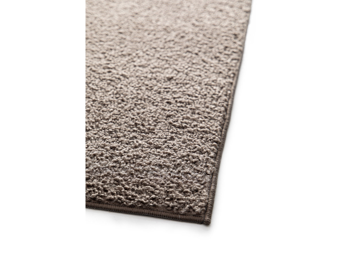 Tapis poils courts NOBU uni effet bouclette taupe — vue 6