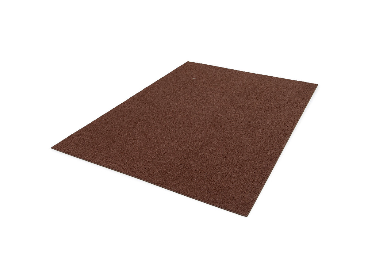 tapis poils courts nobu uni effet bouclette gekleurd marron