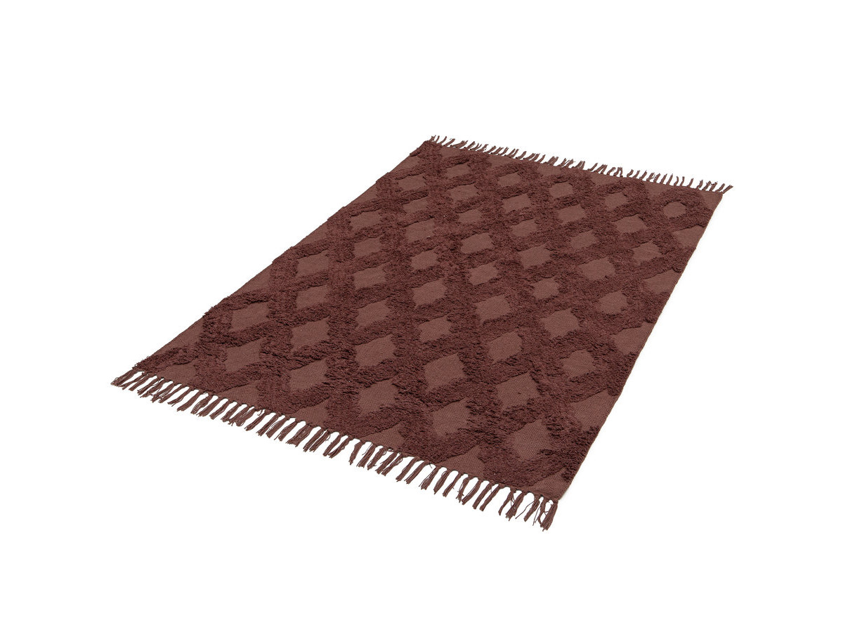 Tapis lavable à poils courts AMONI motif graphique